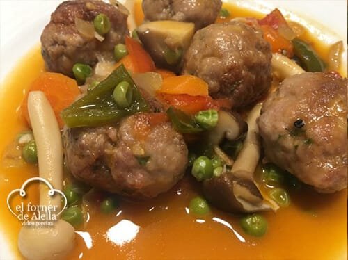 Albóndigas a la Jardinera