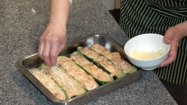 Receta de Calabacines rellenos de Gambas