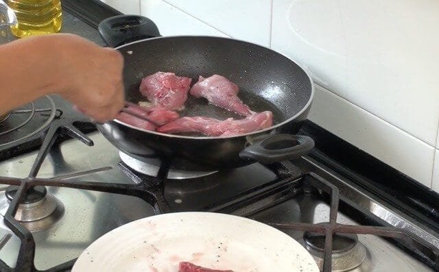 Receta de Conejo con Salsa de Almendras