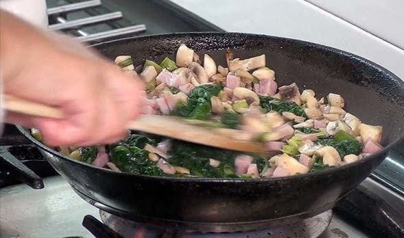 Receta de Crepes de Espinacas y Champiñones