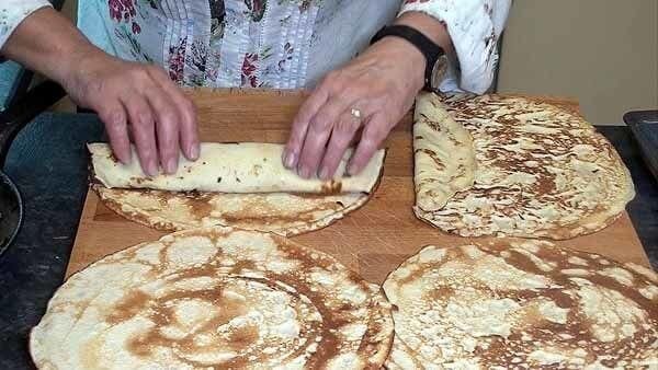 Receta de Crepes de Espinacas y Champiñones
