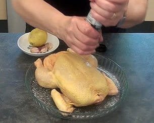 Receta de Pollo asado en Cocotte