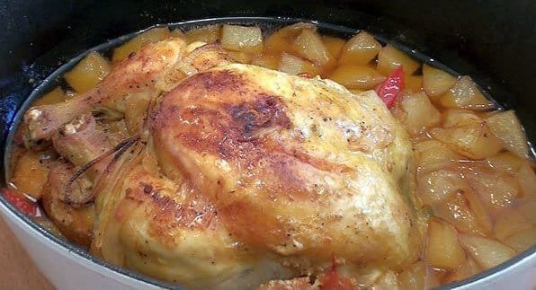 Receta de Pollo asado en Cocotte