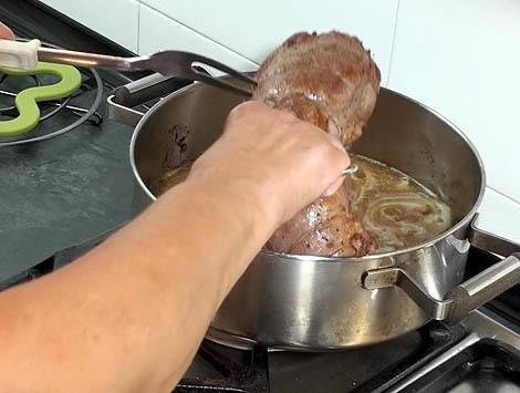Receta de Redondo de Ternera a las dos Salsas