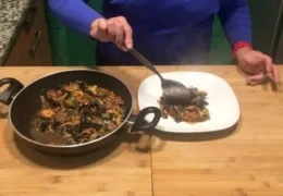 Receta de Setas salteadas con Butifarra Negra Receta de Setas salteadas con Butifarra Negra