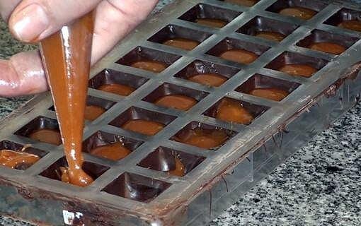 Receta de Bombones rellenos de Toffee