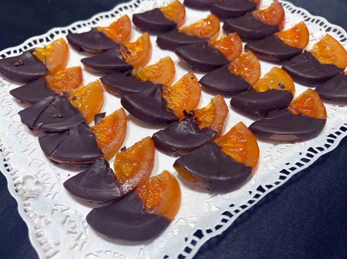 Naranjas confitadas con Chocolate