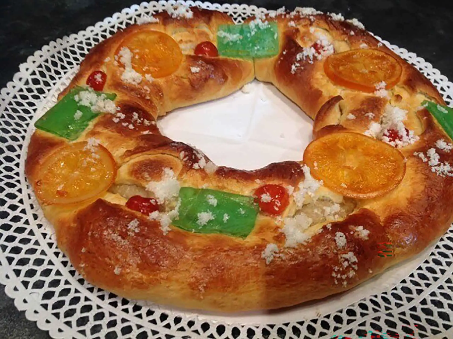 Roscón de Reyes con Mazapán