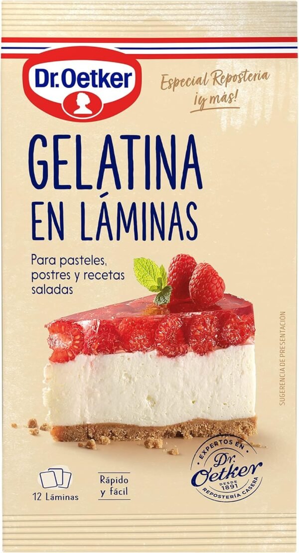 Receta de Gelatina en láminas