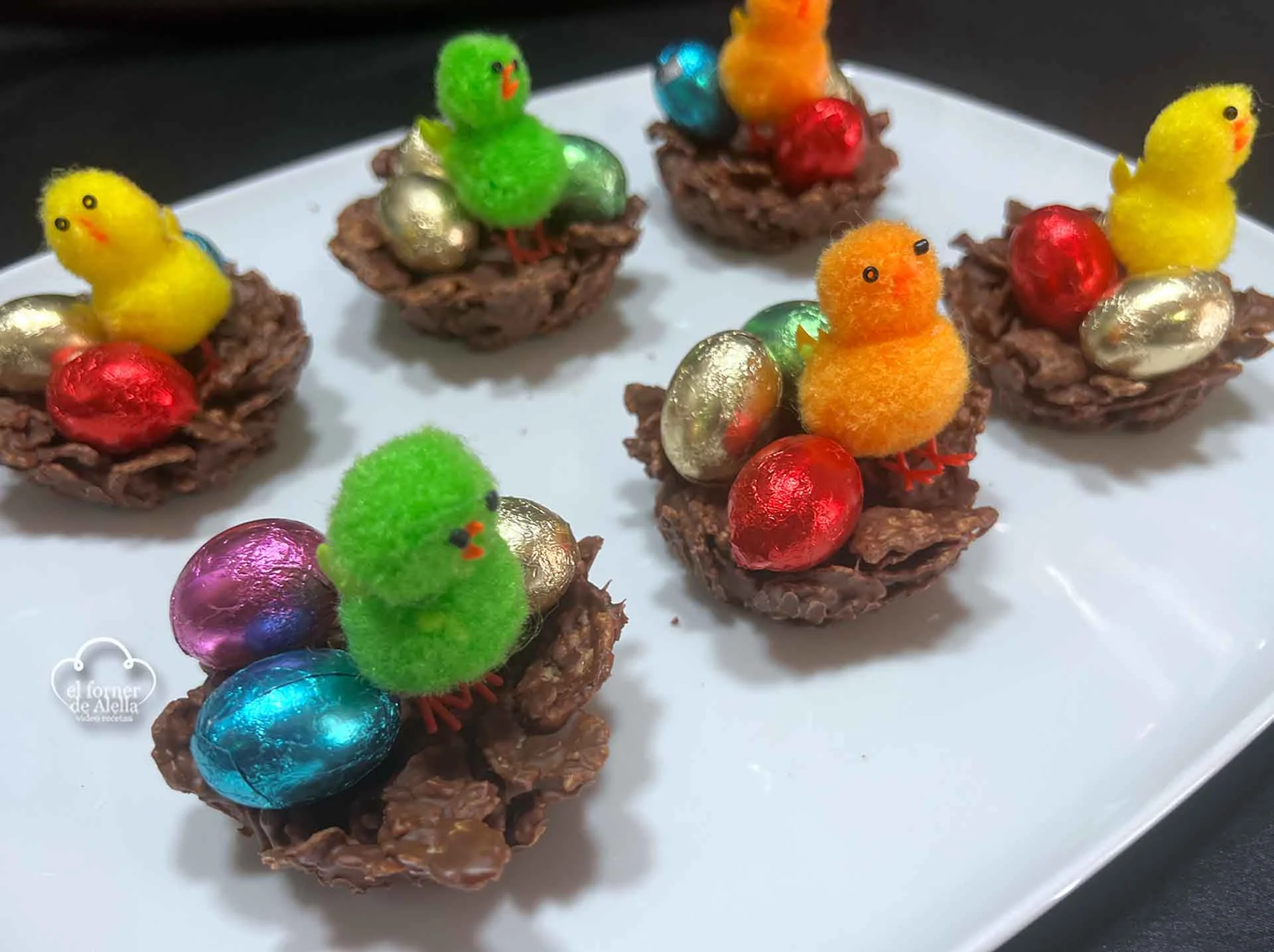Nidos de Pascua de chocolate