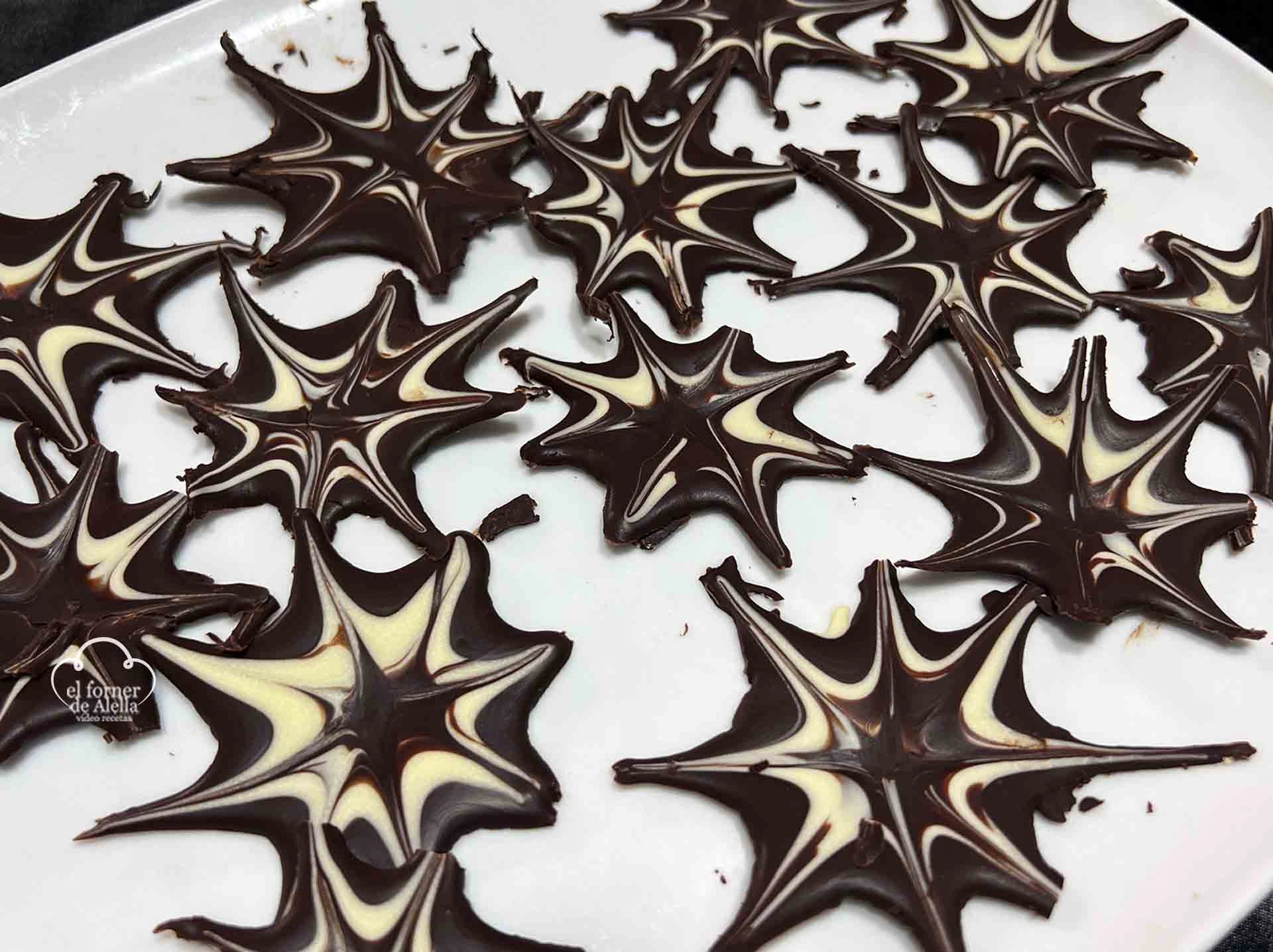 decoracion estrellas chocolate