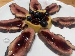 magret de pato pure manzana