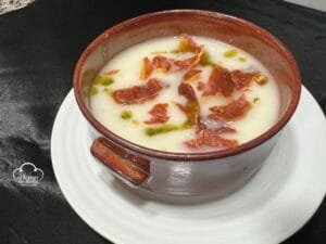 crema de melón jamón crujiente
