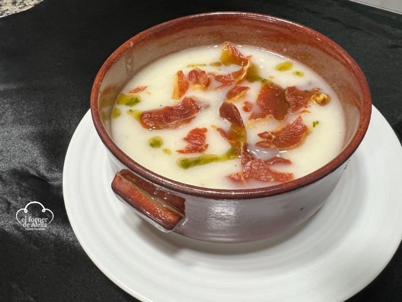crema de melón jamón crujiente