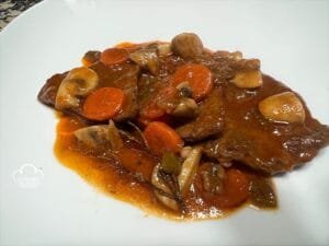 filetes ternera salsa champiñones
